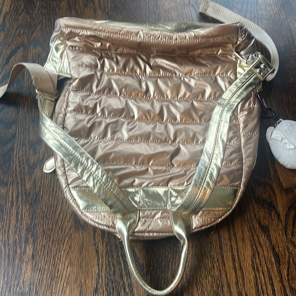 Puffer Backpack- Silver/Rose Gold Back pack. Bari Lynn brand - Picture 13 of 16